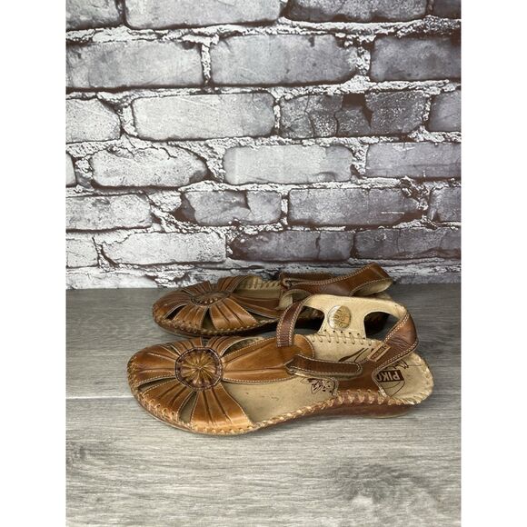 Pikolinos Puerto Vallarta Brandy Brown Closed Toe Sandals Women Sz 40EU/9.5M US - Picture 11 of 16
